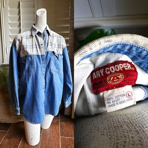 90s denim button down